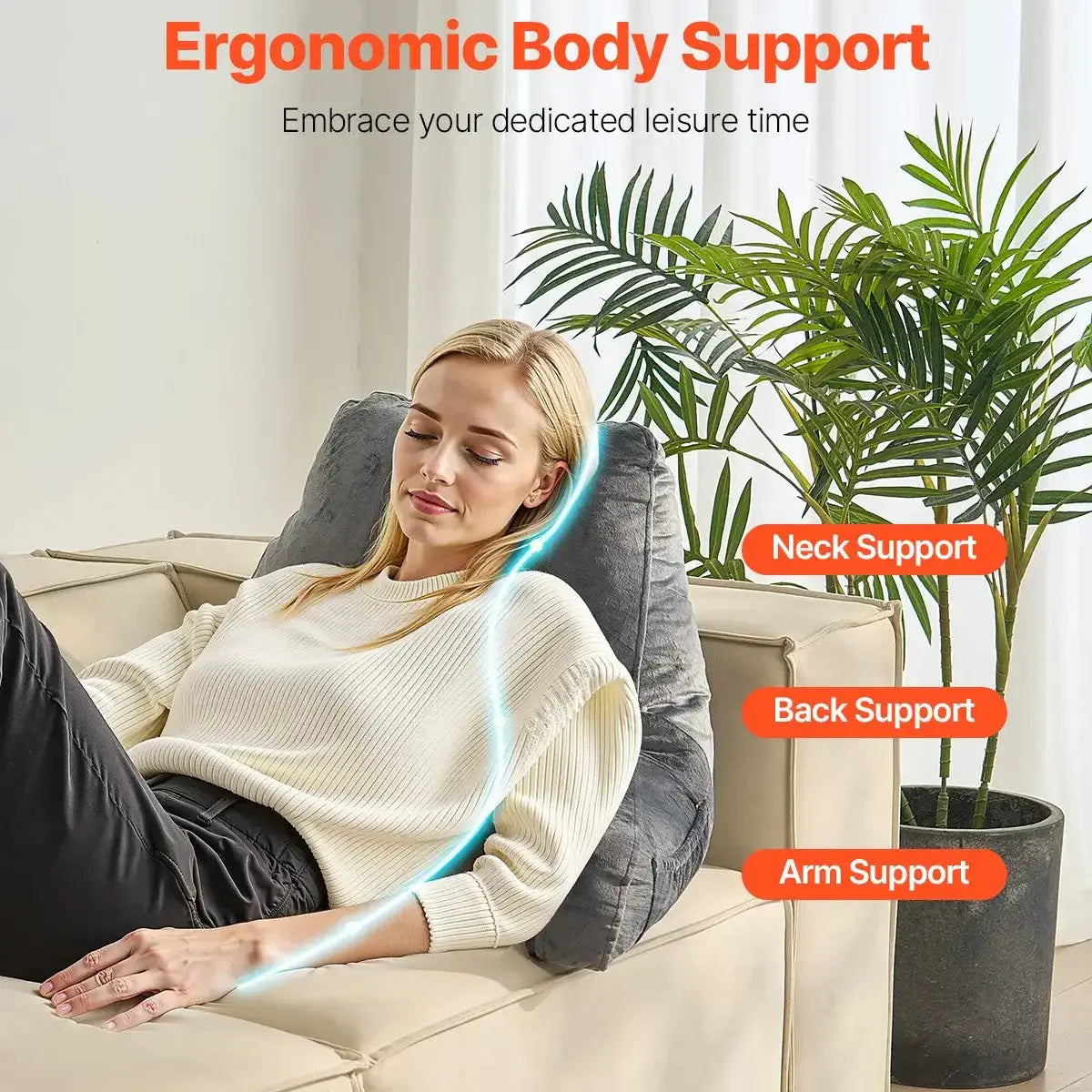 supportive memory foam pillow for reading