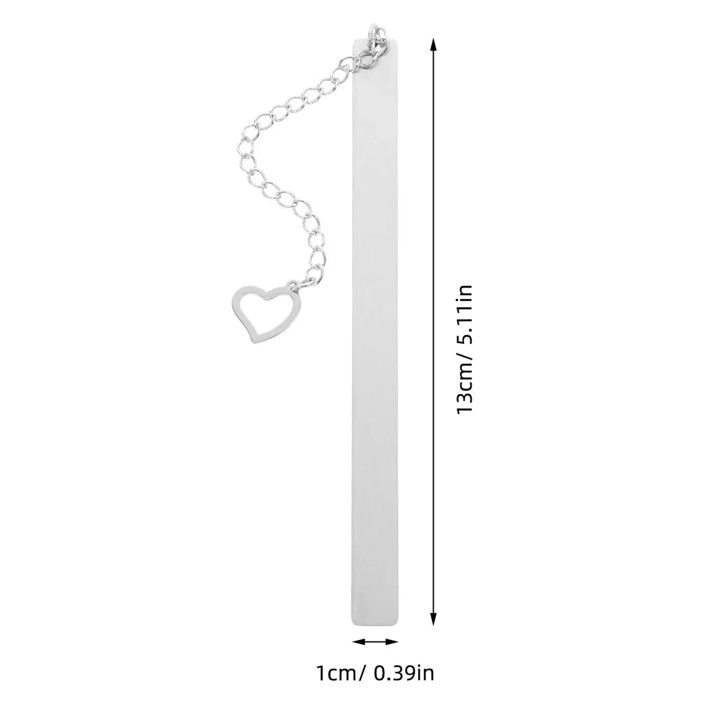 shiny silver bookmark for books