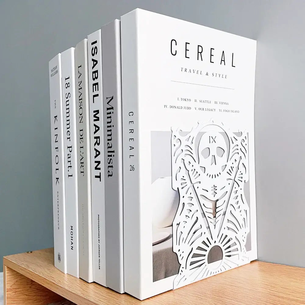 unique skull shaped bookend