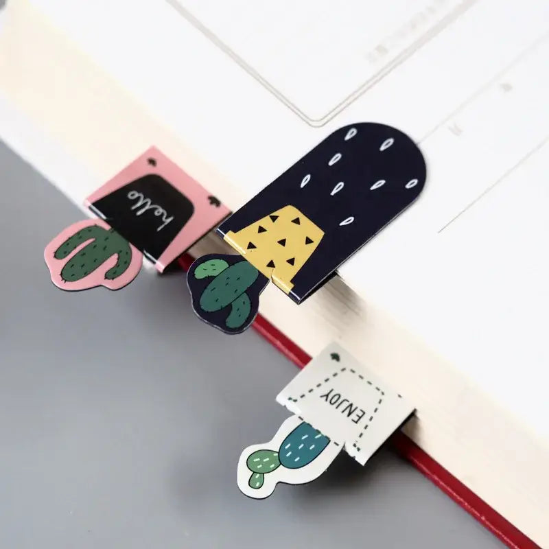 small colorful magnetic page markers