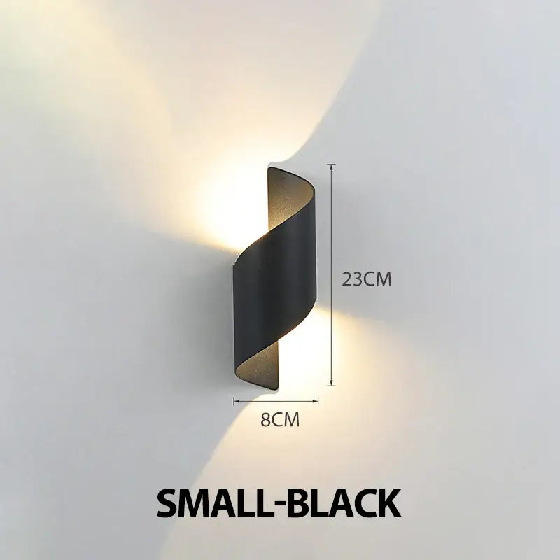 modern spiral LED wall fixture
