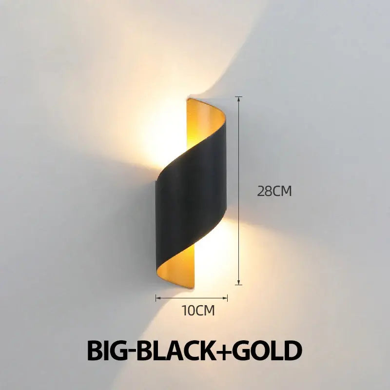 unique spiral shaped LED wall sconce