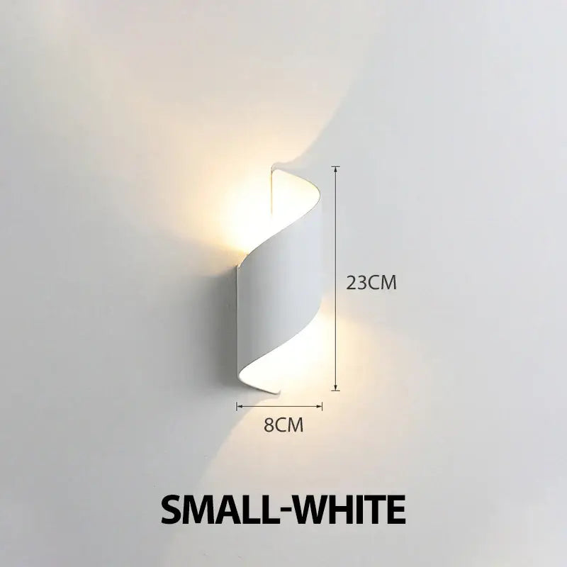 creative spiral wall light with energy efficient LED