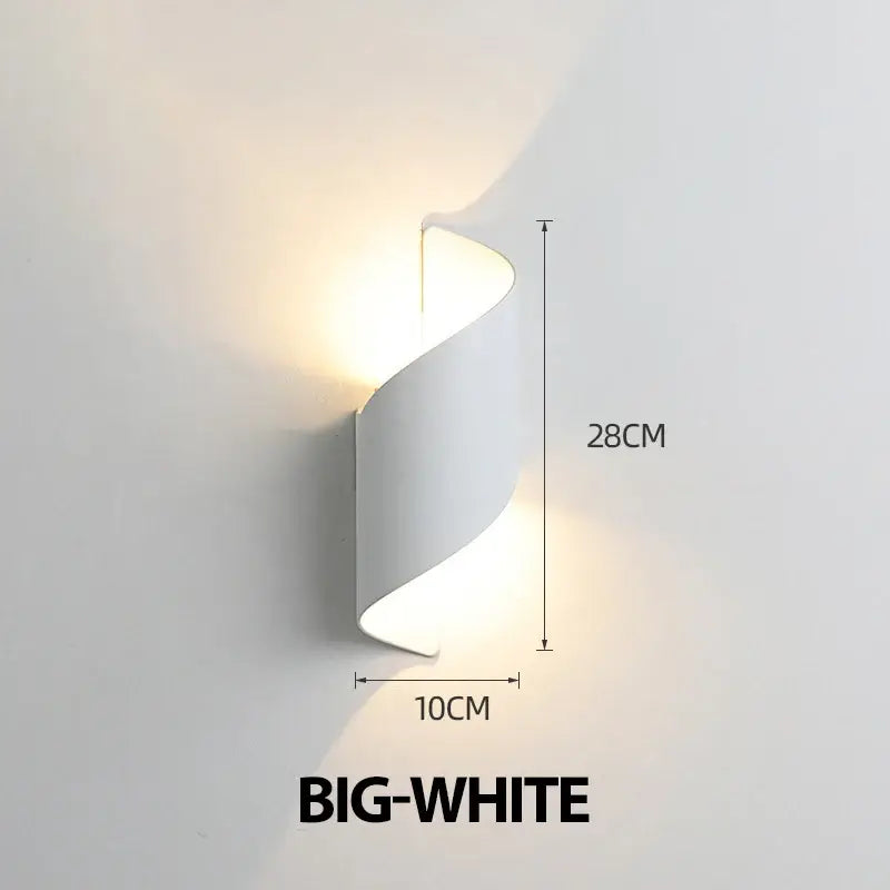 stylish LED wall lamp featuring spiral motif