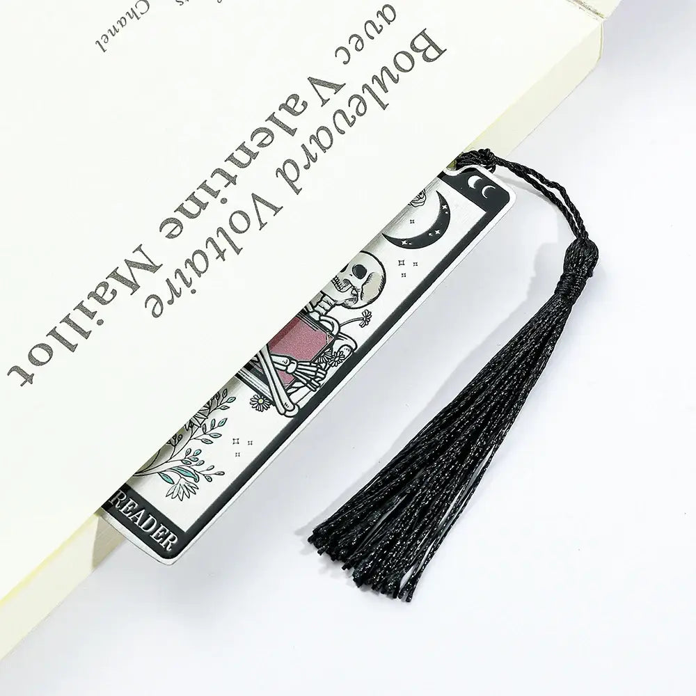 metal bookmark with intricate design