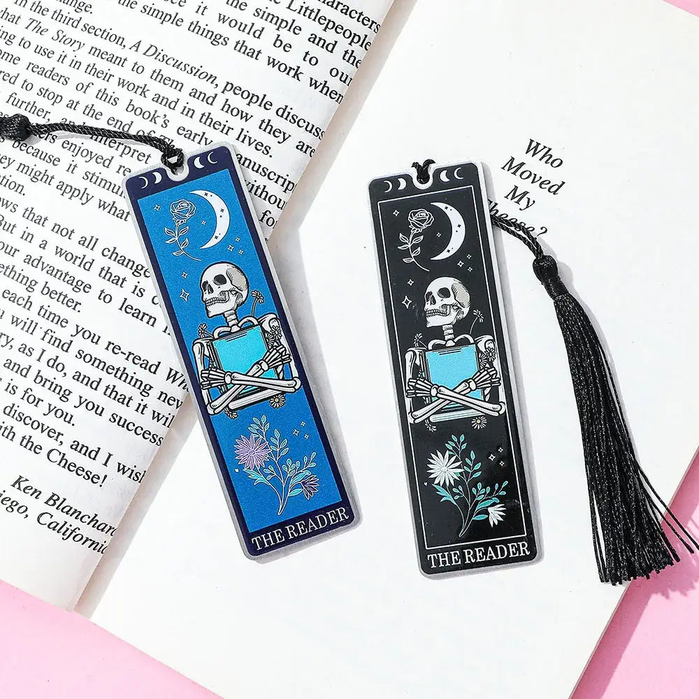 sleek stainless steel reading marker