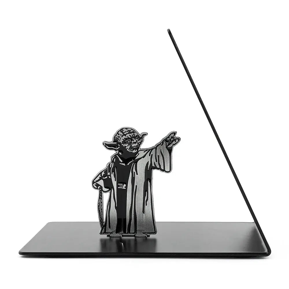 metal bookend featuring Yoda from Star Wars