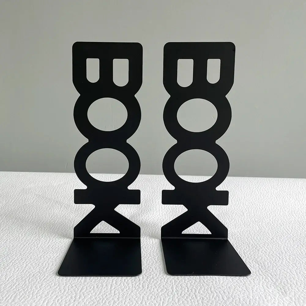 stylish steel bookend for library