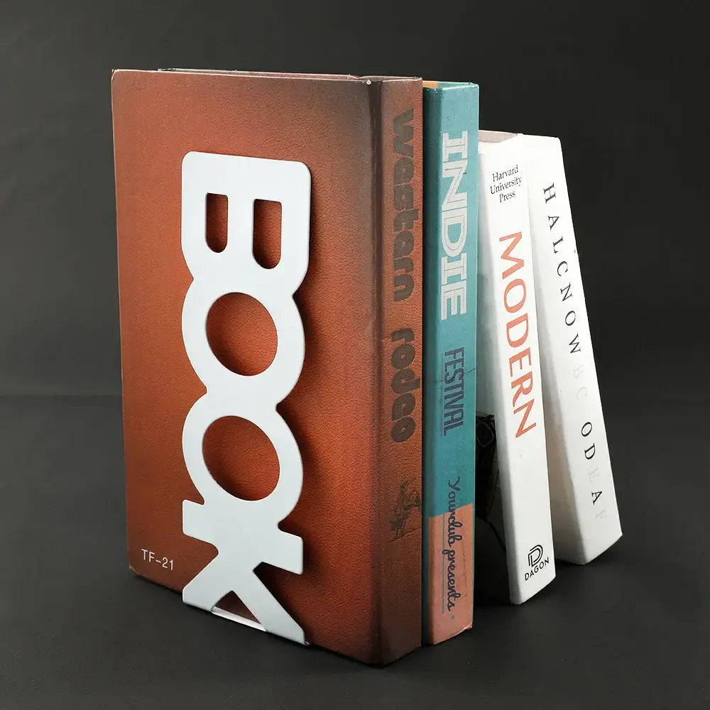decorative bookend in steel design