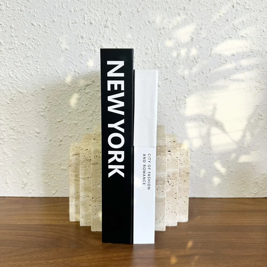 minimalist bookend made of stone