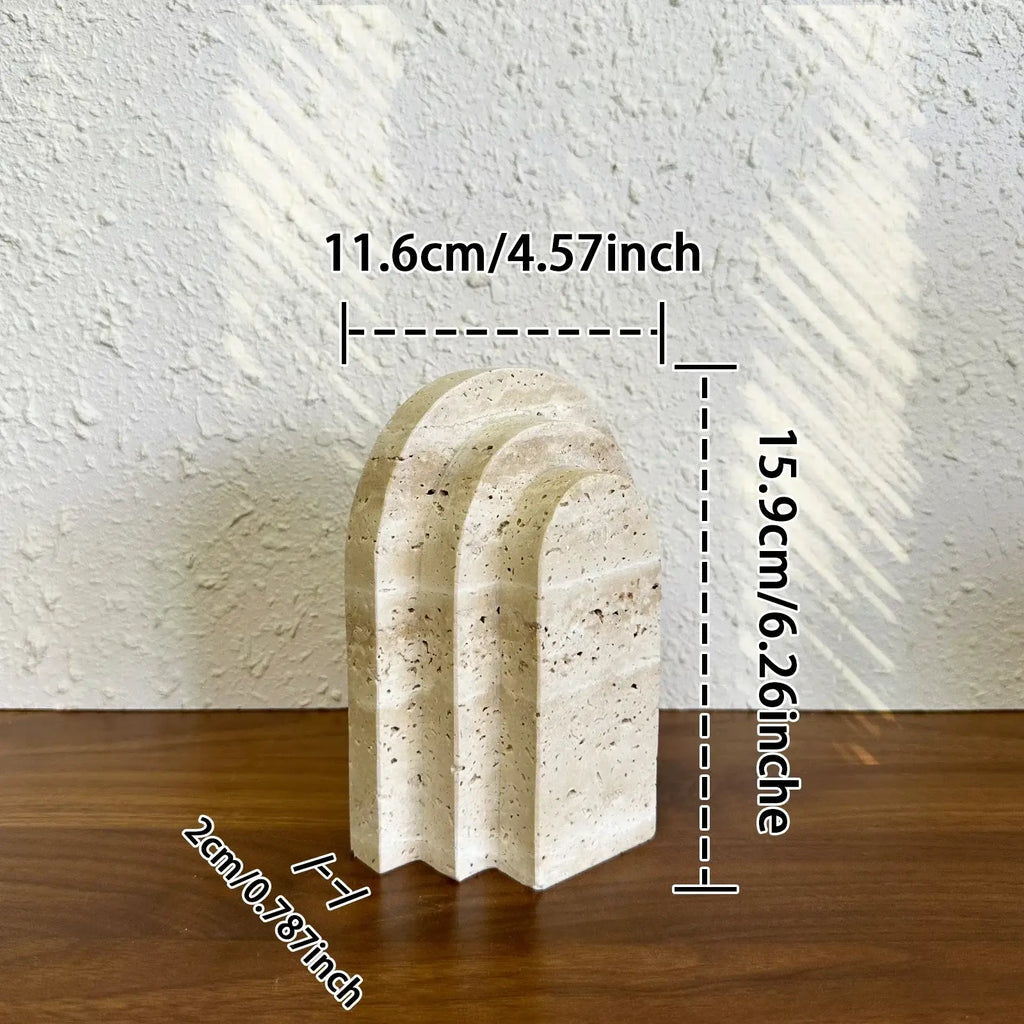 natural stone bookend for shelves