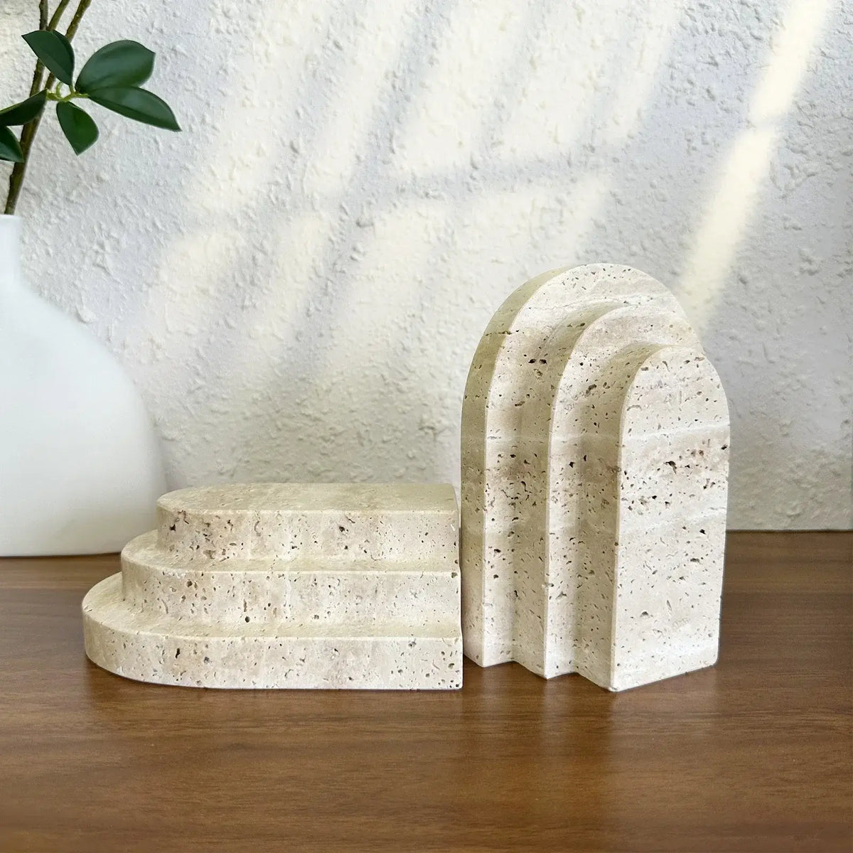 heavy stone bookend for stability