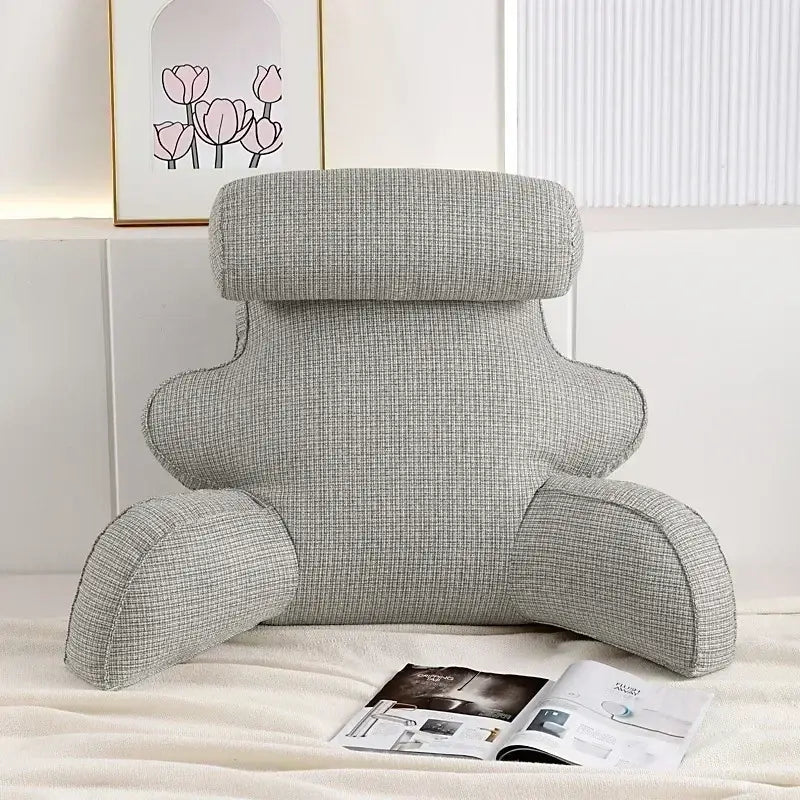 ergonomic pillow for reading in bed