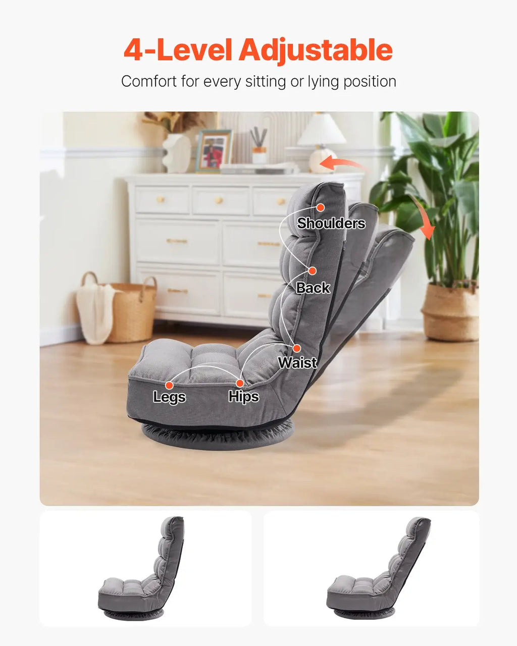 stylish swivel armchair for reading