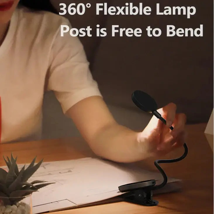 LED reading lamp with flexible arm