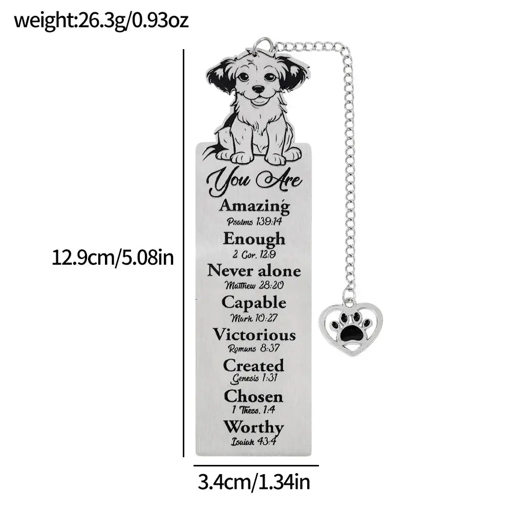 modern metal reading bookmark