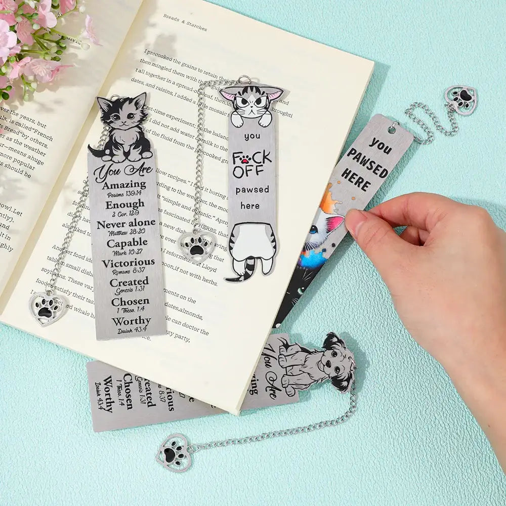 lightweight bookmark in metal