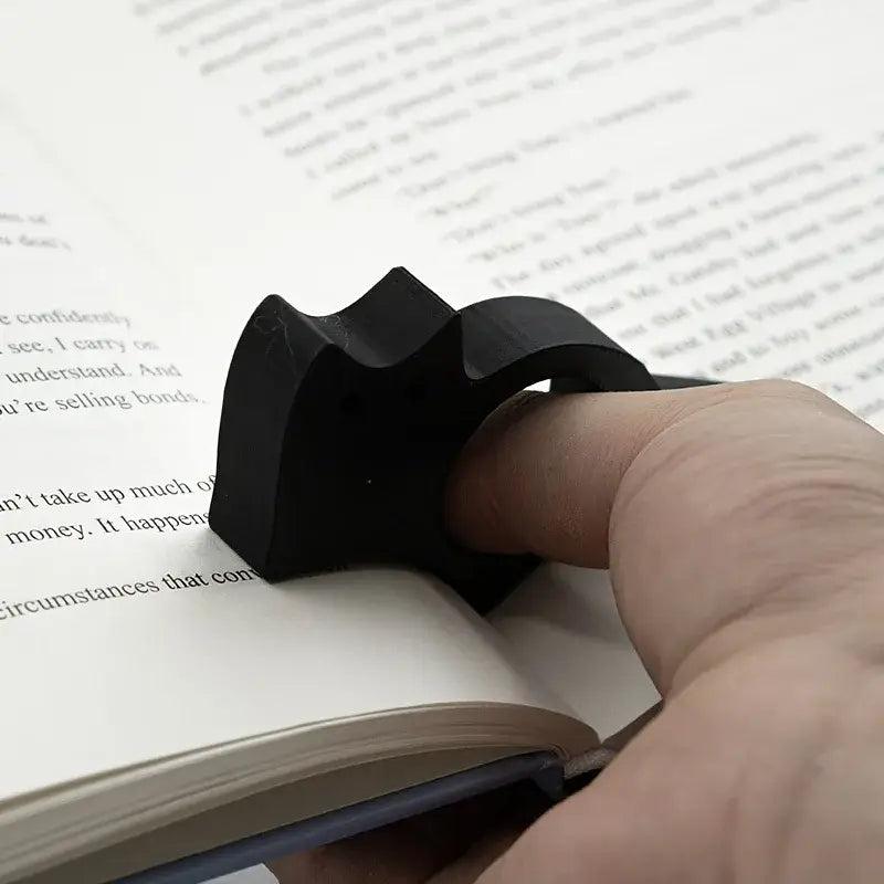 book page holder with thumb hole