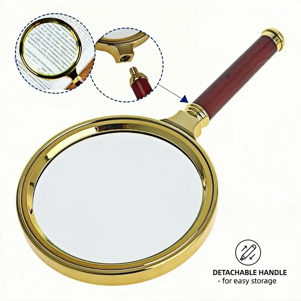 classic brass magnifying tool for detailed view