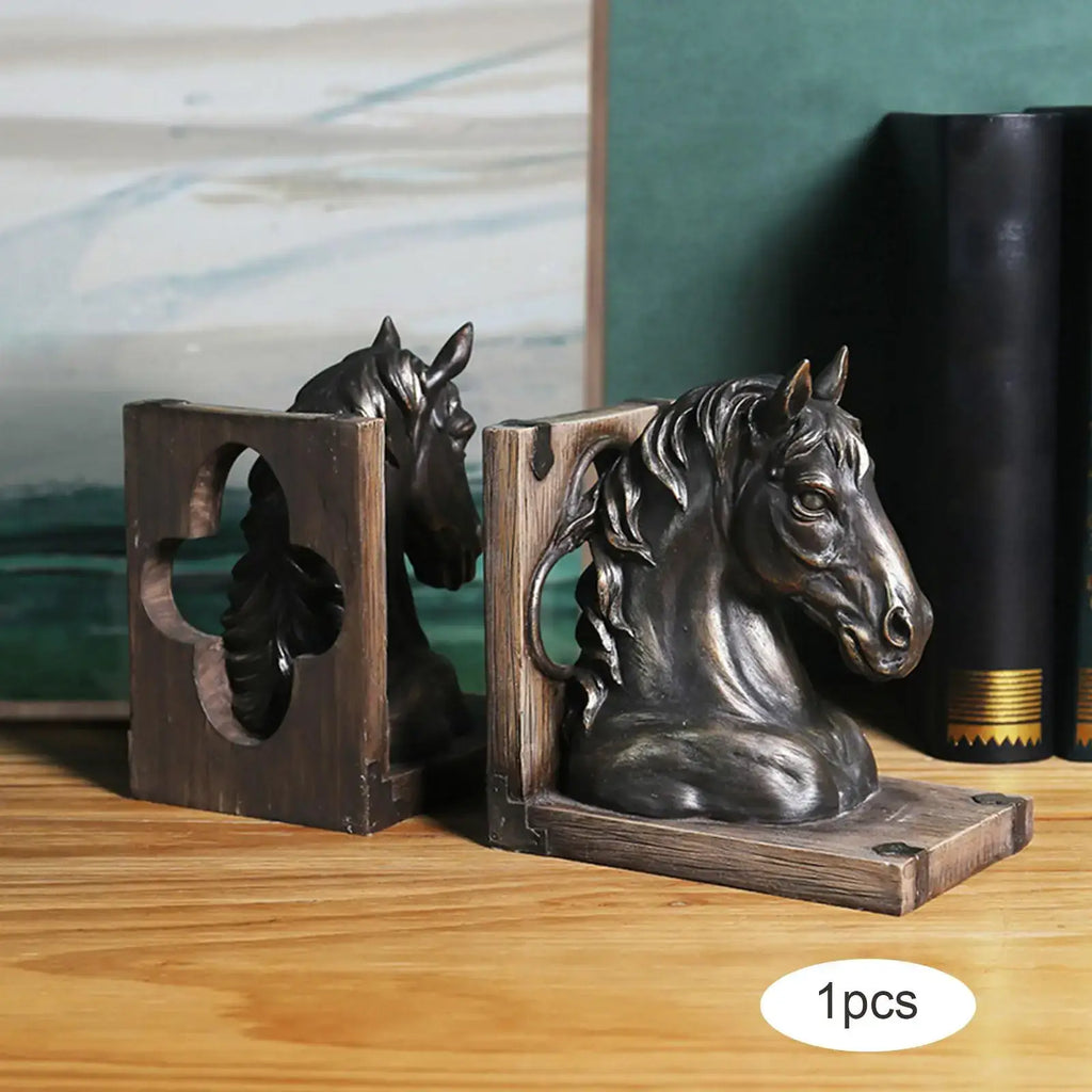 rustic horse accent bookend
