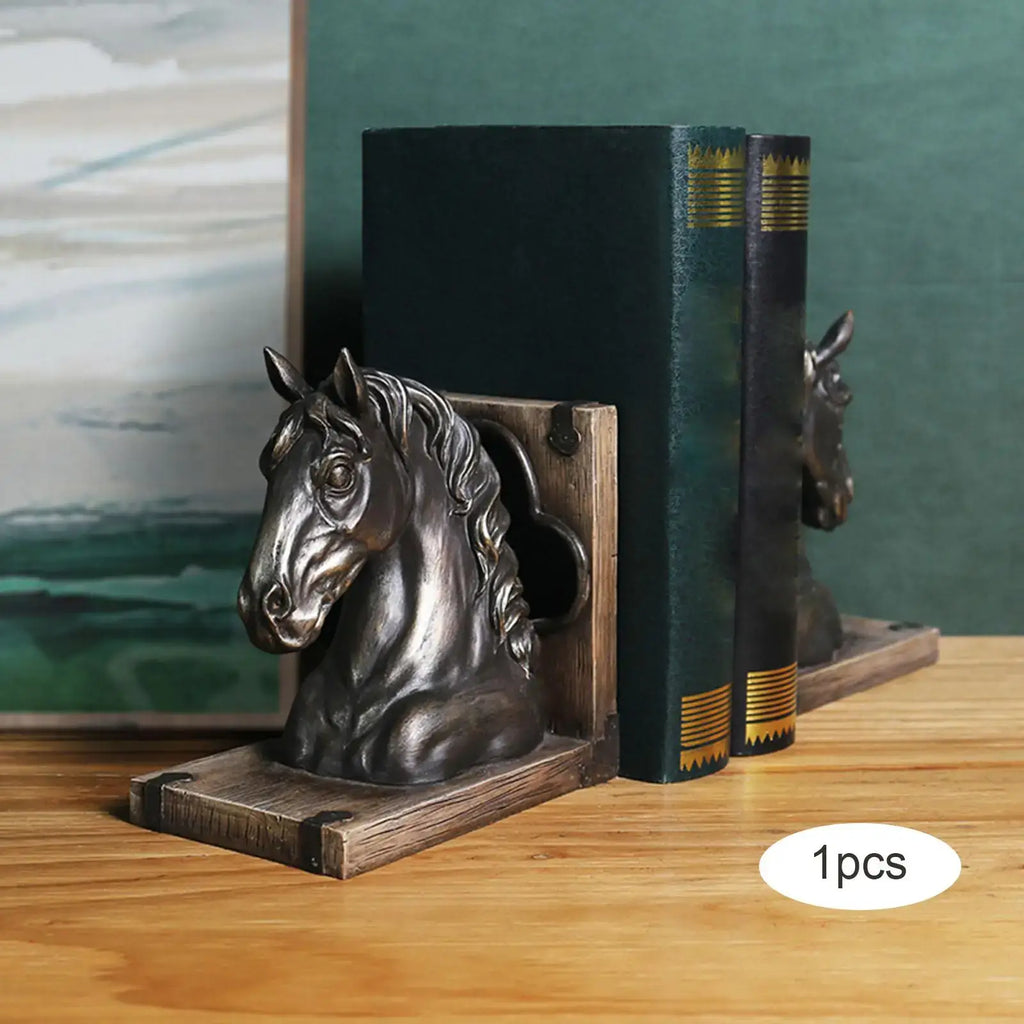 antique style horse bookend
