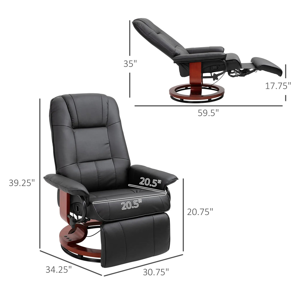 brown leather reading chair