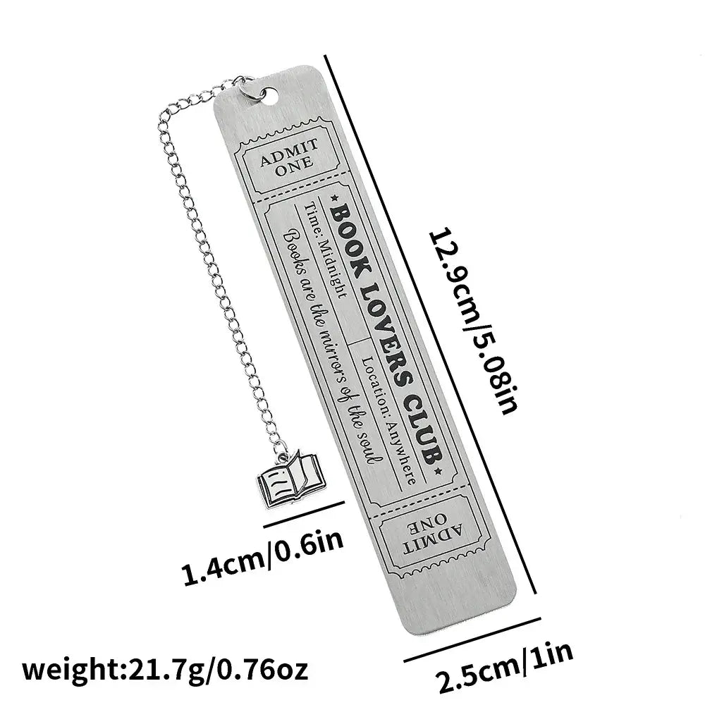 stylish metal bookmark in vintage appearance