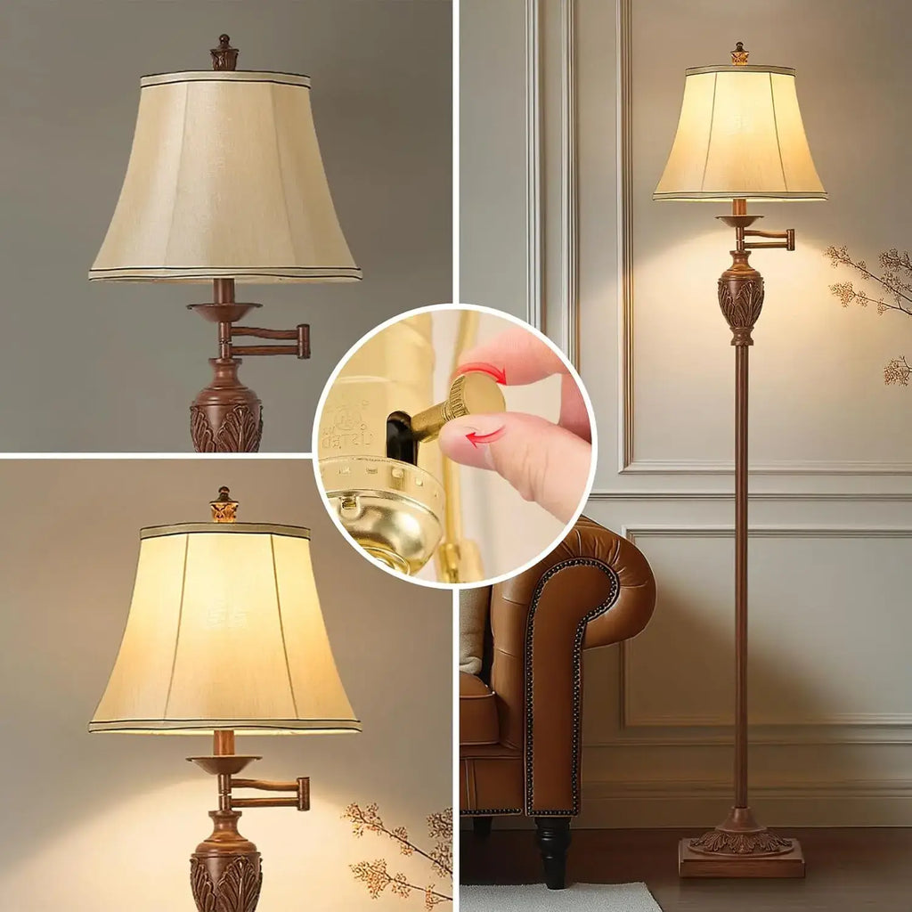 retro floor lamp in living room