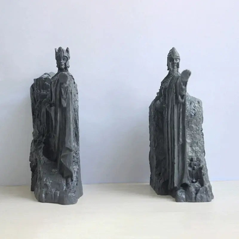 antique looking bookend sculpture