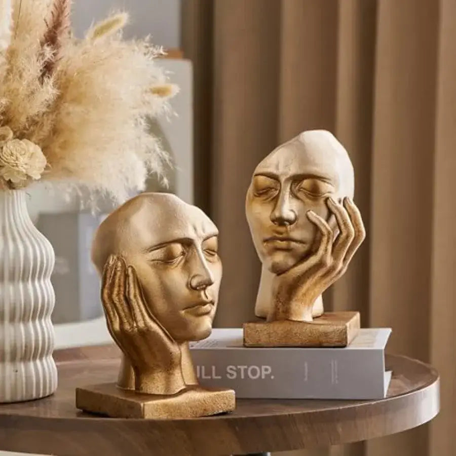 decorative thinker bookend for library