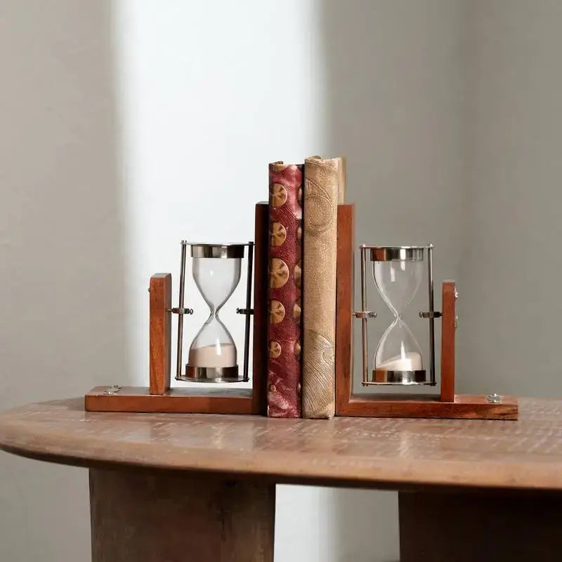 wooden bookend for vintage decor