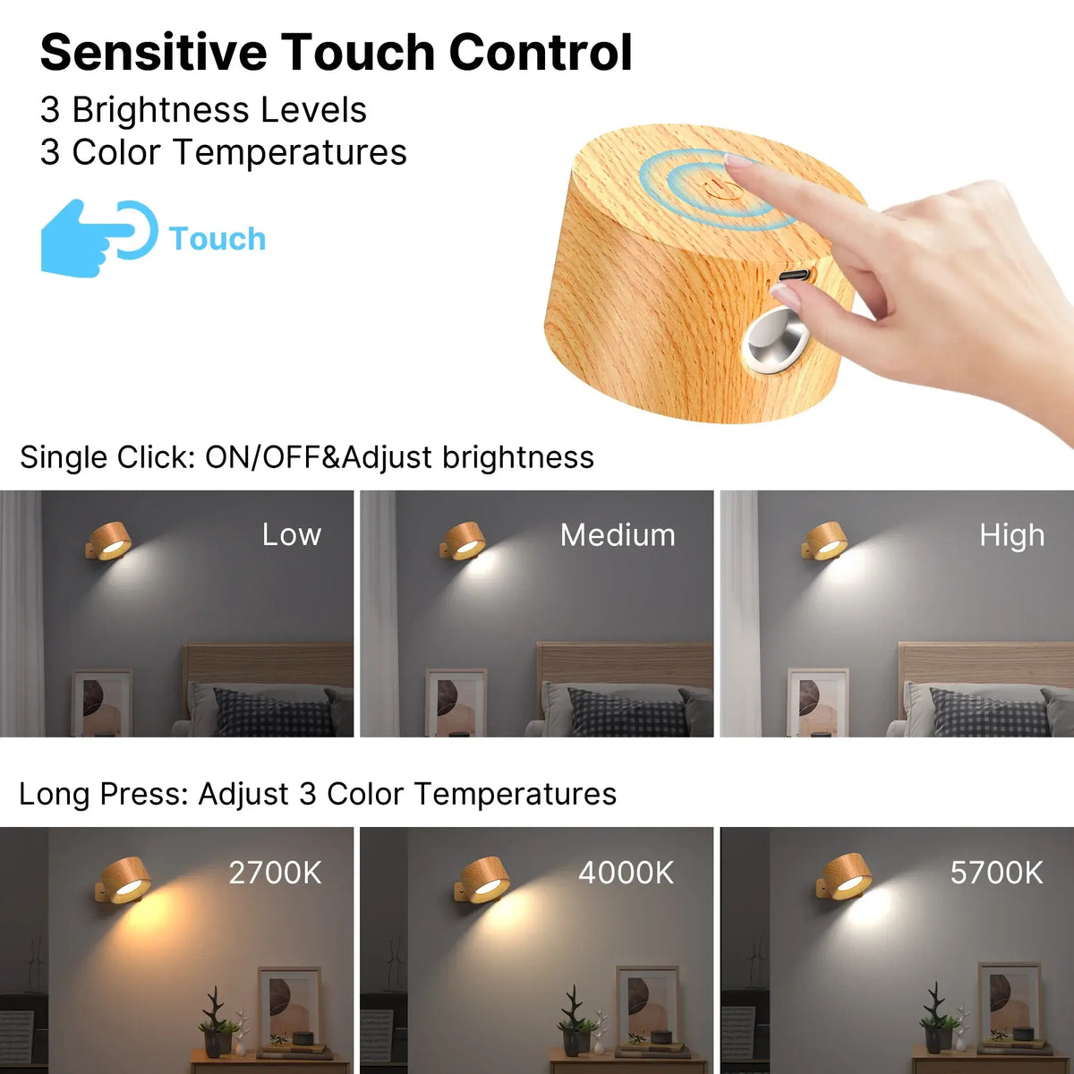 decorative bedside reading light