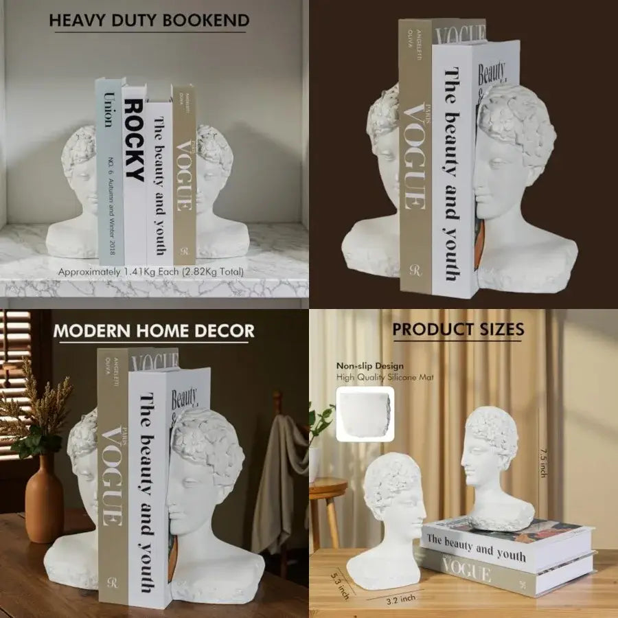 modern white bookend for home office