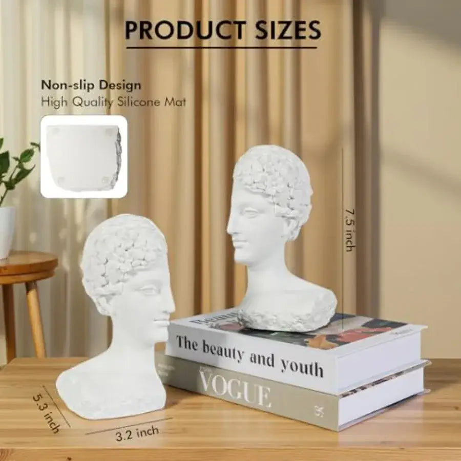 elegant white bookend for desk arrangement