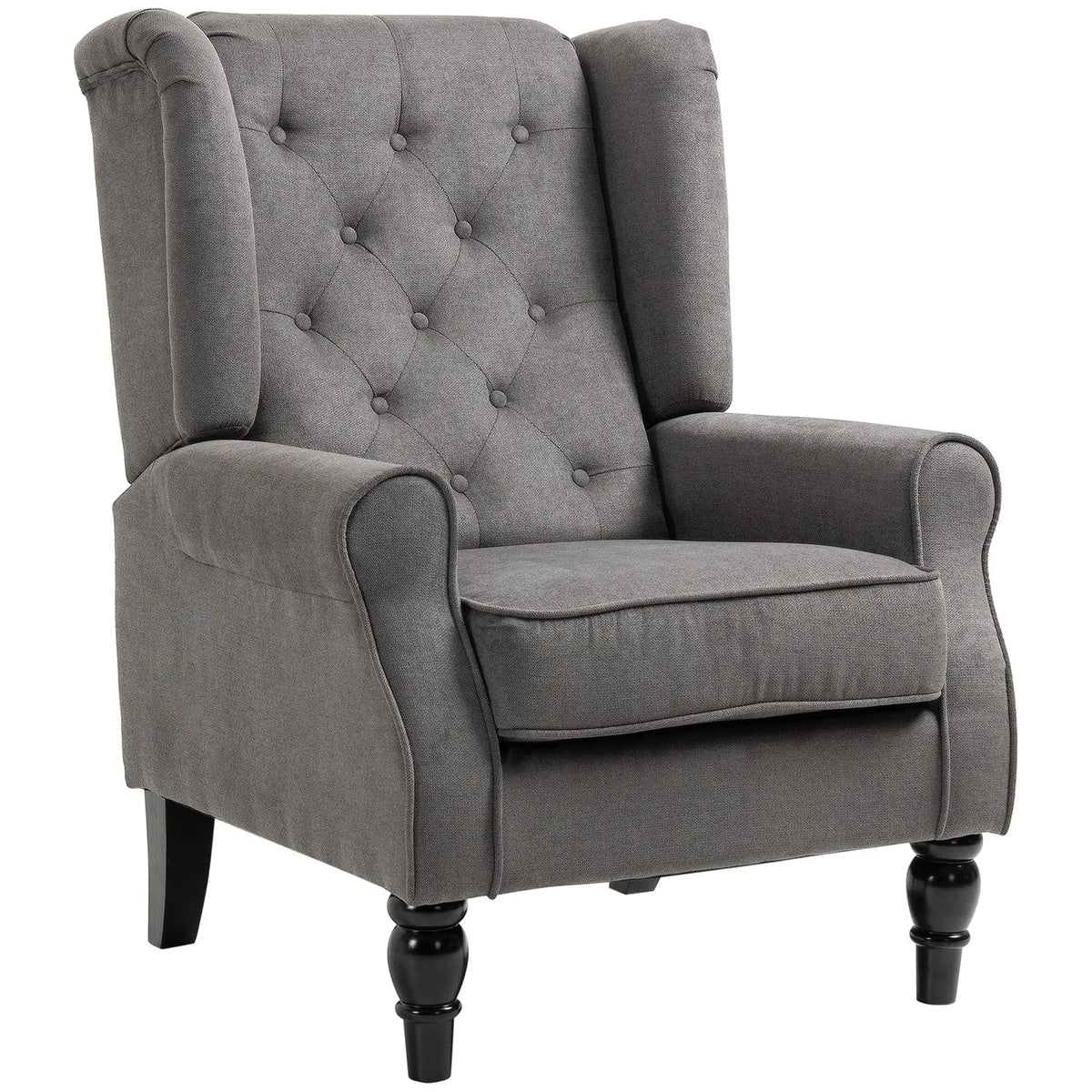 classic wingback armchair in living room