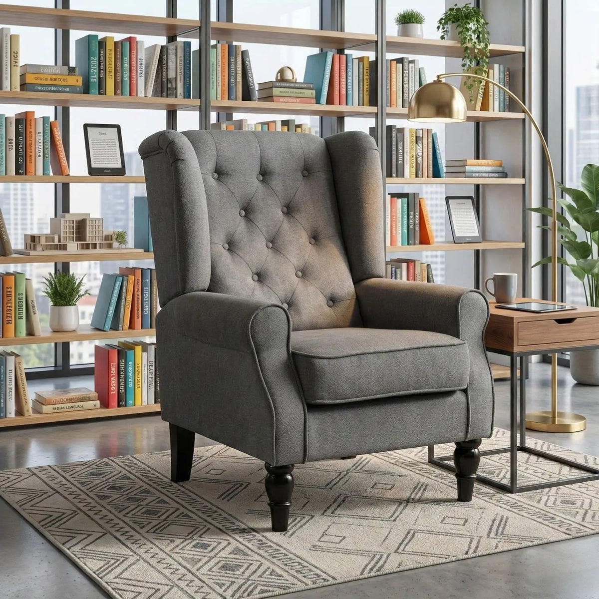 Wingback reading chair