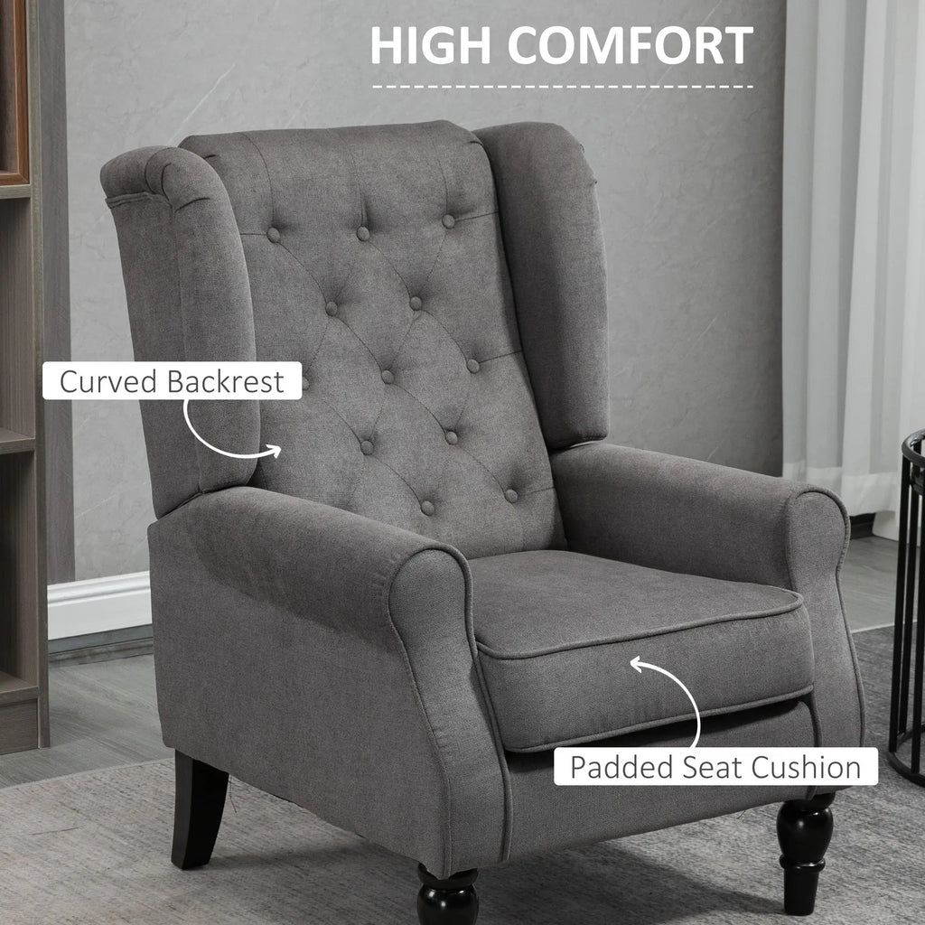 comfortable reading chair with wingbacks