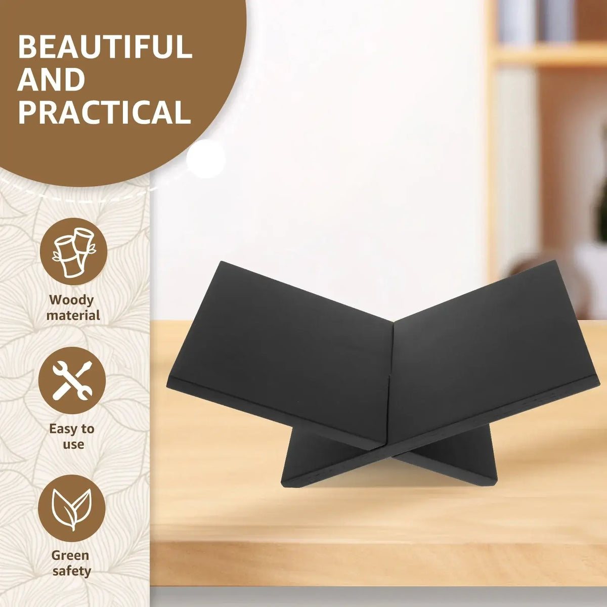 wood book stand for display