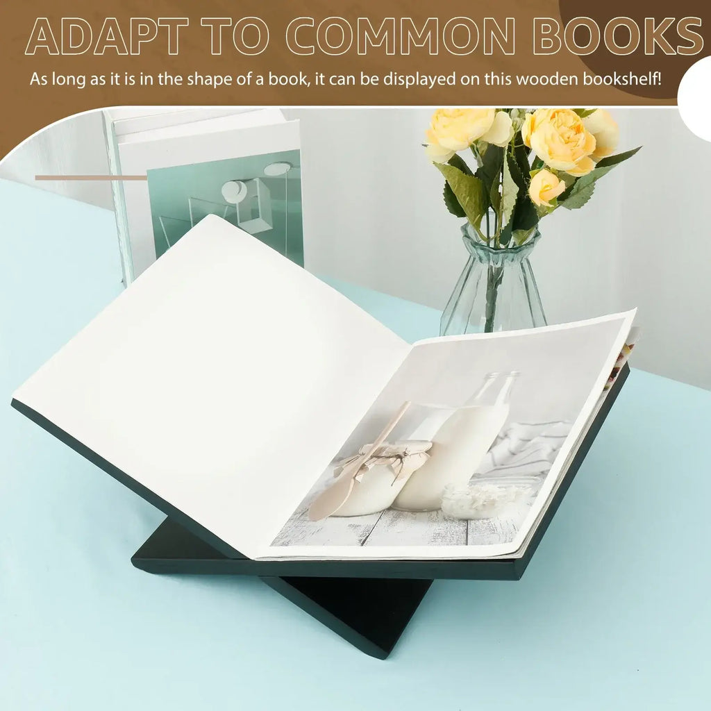 wood display book holder
