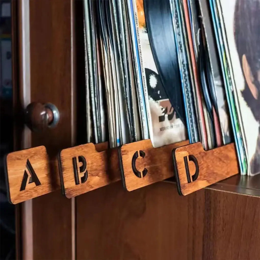 alphabetical wooden bookmark