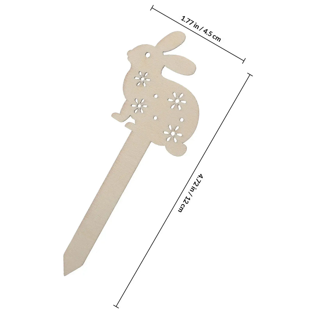 natural wood rabbit themed bookmark