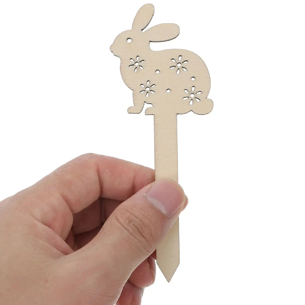 wooden bookmark featuring a rabbit design