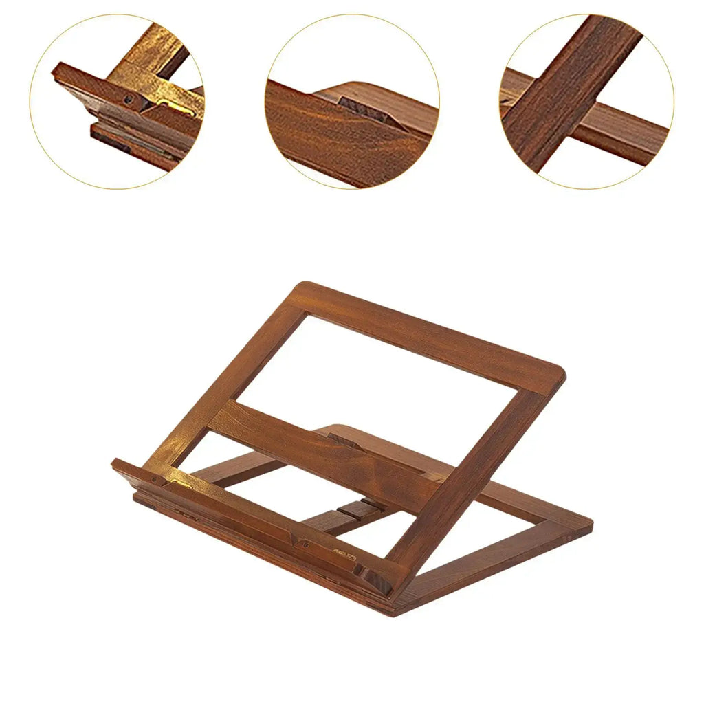handcrafted wooden recipe holder