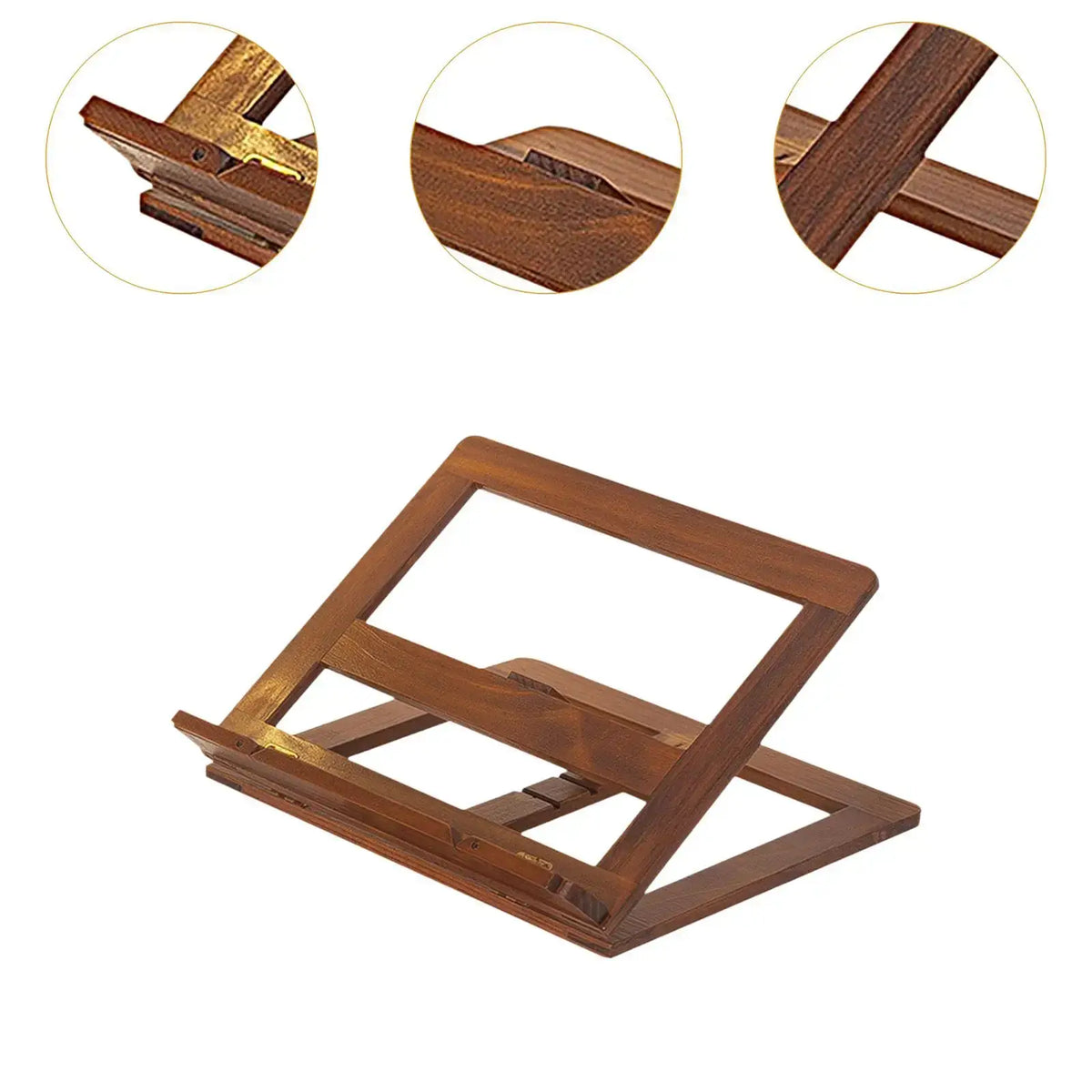 handcrafted wooden recipe holder