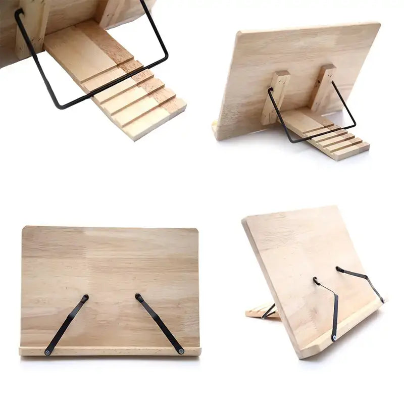 adjustable wooden recipe organizer