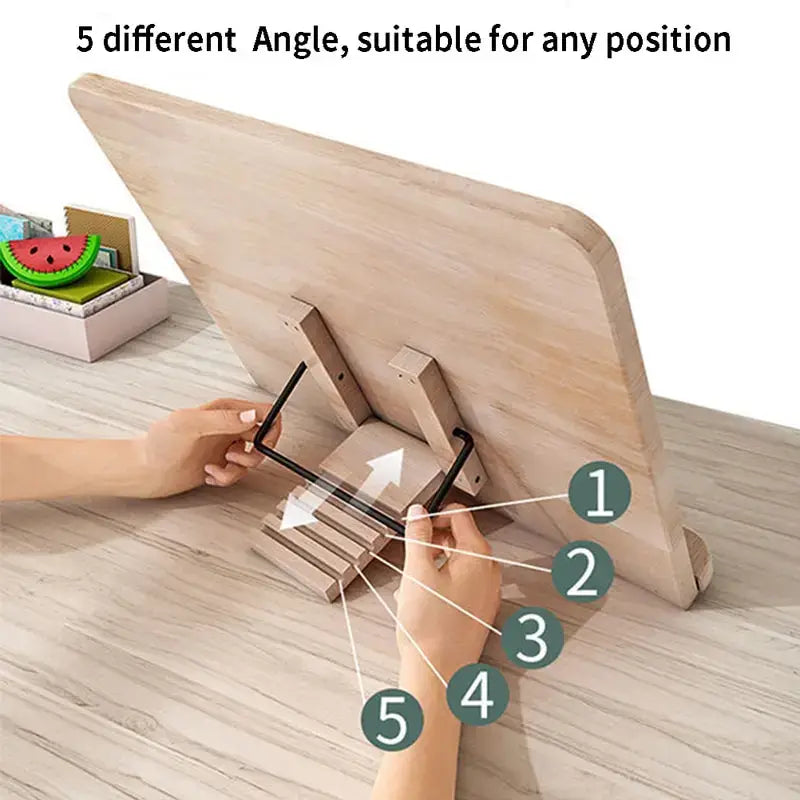 stylish wooden cookbook stand