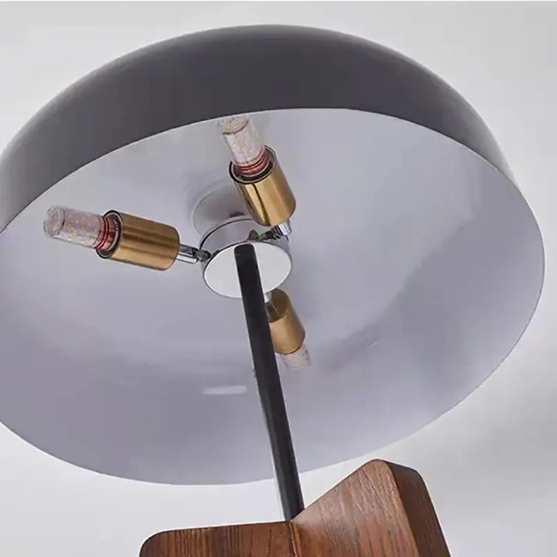 adjustable height wooden lamp