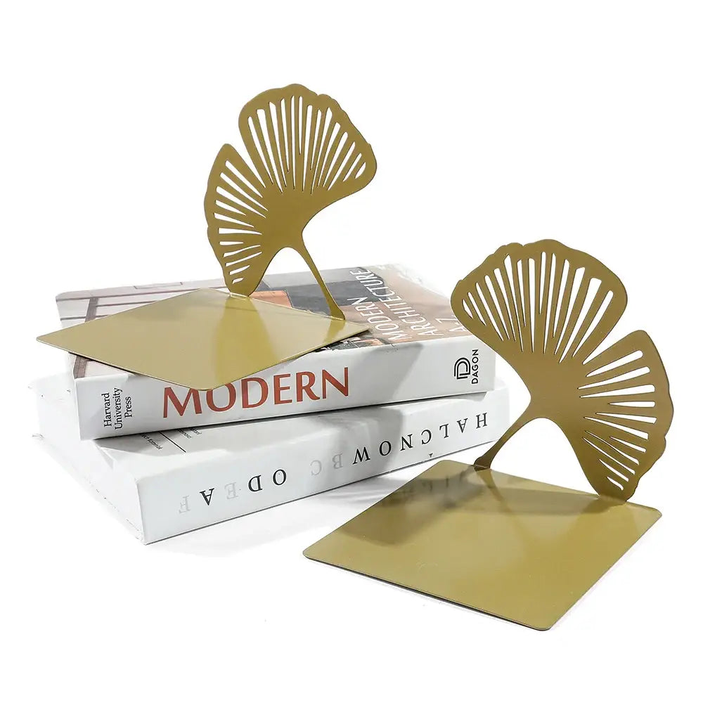 Yellow metal bookend