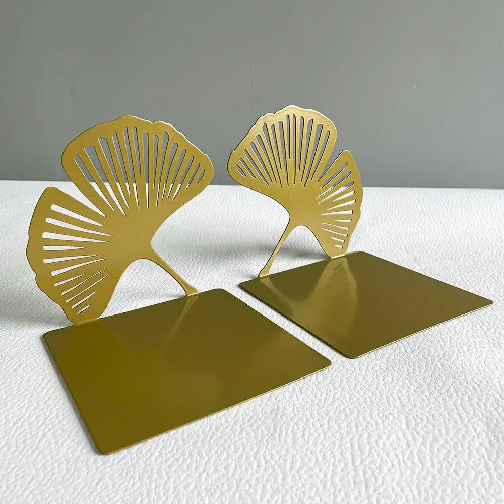 modern yellow bookend for bookshelf